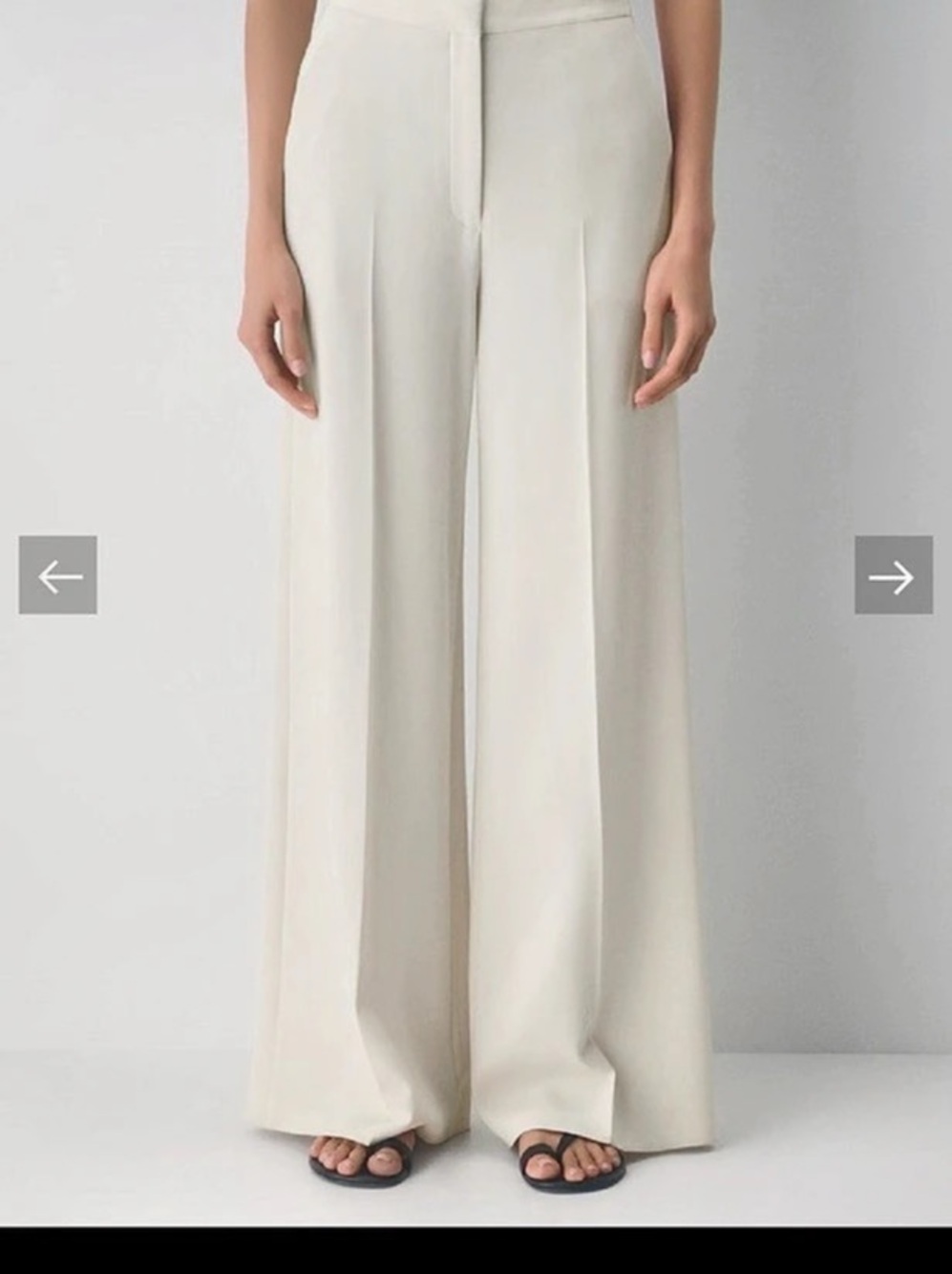 Babaton Agency Pant Wide Leg Pants in White Size 6